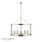 Laura Ashley Harrington 5 Light Pendant Polished Nickel and Glass