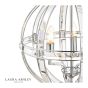 Laura Ashley Aidan 5lt Pendant Glass & Polished Chrome
