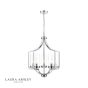 Laura Ashley Joseph 5lt Chandelier Polished Chrome Glass