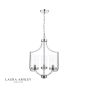 Laura Ashley Joseph 3lt Chandelier Polished Chrome Glass