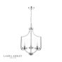Laura Ashley Joseph 3lt Chandelier Polished Chrome Glass