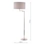 Laura Ashley Marlowe Swing Arm Floor Lamp Polished Nickel With Shade