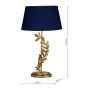 Laura Ashley Archer Table Lamp Leaf Design Gold With Shade