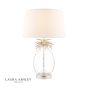 Laura Ashley Large Pineapple Table Lamp Glass & Brushed Chrome With Shade