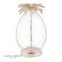 Laura Ashley Large Pineapple Table Lamp Glass & Brushed Chrome With Shade