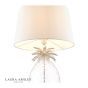 Laura Ashley Large Pineapple Table Lamp Glass & Brushed Chrome With Shade