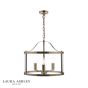 Laura Ashley Harrington 3 Light Pendant Antique Brass and Glass