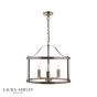 Laura Ashley Harrington 3 Light Pendant Antique Brass and Glass