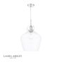 Laura Ashley Rye Pendant Polished Nickel Clear Glass
