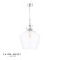 Laura Ashley Rye Pendant Polished Nickel Clear Glass