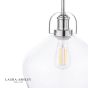 Laura Ashley Rye Pendant Polished Nickel Clear Glass