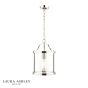 Laura Ashley Harrington Lantern Polished Nickel and Glass