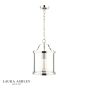 Laura Ashley Harrington Lantern Polished Nickel and Glass