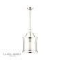 Laura Ashley Harrington Lantern Polished Nickel Glass