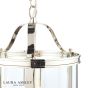 Laura Ashley Harrington Lantern Polished Nickel and Glass