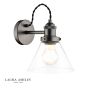 Laura Ashley Isaac Industrial Nickel 1 Light Wall Light