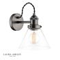 Laura Ashley Isaac Industrial Nickel 1 Light Wall Light