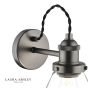 Laura Ashley Isaac Industrial Nickel 1 Light Wall Light