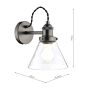 Laura Ashley Isaac Industrial Nickel 1 Light Wall Light