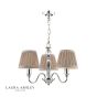Laura Ashley Ellis 3 Light Pendant Polished Chrome and Crystal With Shade