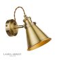 Laura Ashley Rufus Single Spotlight Antique Brass