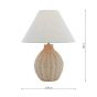 Laura Ashley Small Fernhill Table Lamp Matt Cream With Shade
