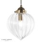 Laura Ashley Whitham Pendant Antique Brass and Ribbed Glass