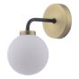 Lainey Wall Light Matt Black and Opal Glass
