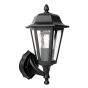 Lewis Outdoor Wall Light Matt Black and Glass IP44