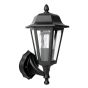 Lewis Outdoor Wall Light Matt Black and Glass IP44
