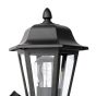 Lewis Outdoor Wall Light Matt Black and Glass IP44