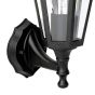 Lewis Outdoor Wall Light Matt Black and Glass IP44