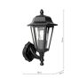 Lewis Outdoor Wall Light Matt Black and Glass IP44