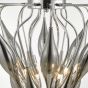 Magdalena 6 Light Pendant Polished Chrome and Smoked Glass