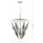Magdalena 6 Light Pendant Polished Chrome and Smoked Glass