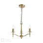 Marble Hill 3 Light Armed Pendant Aged Brass Fitting Only