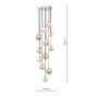 Mikara 12 Light Cluster Pendant Polished Chrome Marble Effect Glass 1.5M
