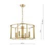 Myka 4 Light Pendant Brushed Bronze