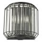 Naeva 2 Light Wall Light Matt Black and Crystal