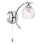 Nakita Wall Light Polished Chrome With Twisted Open Glass