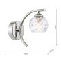 Nakita Wall Light Polished Chrome With Twisted Open Glass