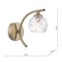 Nakita Wall Light Antique Brass and Glass