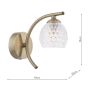 Nakita Wall Light Antique Brass and Glass