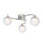 Nakita 3 Light Semi Flush Polished Chrome With Clear/Opal Glass