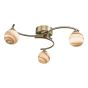 Nakita 3 Light Semi Flush Antique Brass Frame Only