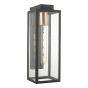Naxos Outdoor Wall Light Black Glass IP43