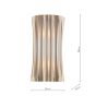 Netra 2 Light Wall Light Satin Bronze and Ivory