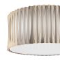 Netra 3 Light Flush Satin Bronze and Ivory