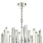 Odile 6 Light Pendant Champagne Crystal Polished Nickel Frame