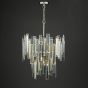 Odile 6 Light Pendant Champagne Crystal Polished Nickel Frame
